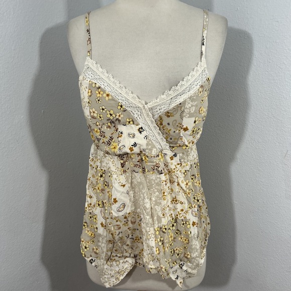 No Boundaries Tops - No Boundaries Top Womens Small Floral Babydoll Hippie Fairy Y2K Hanky Hem Ruched